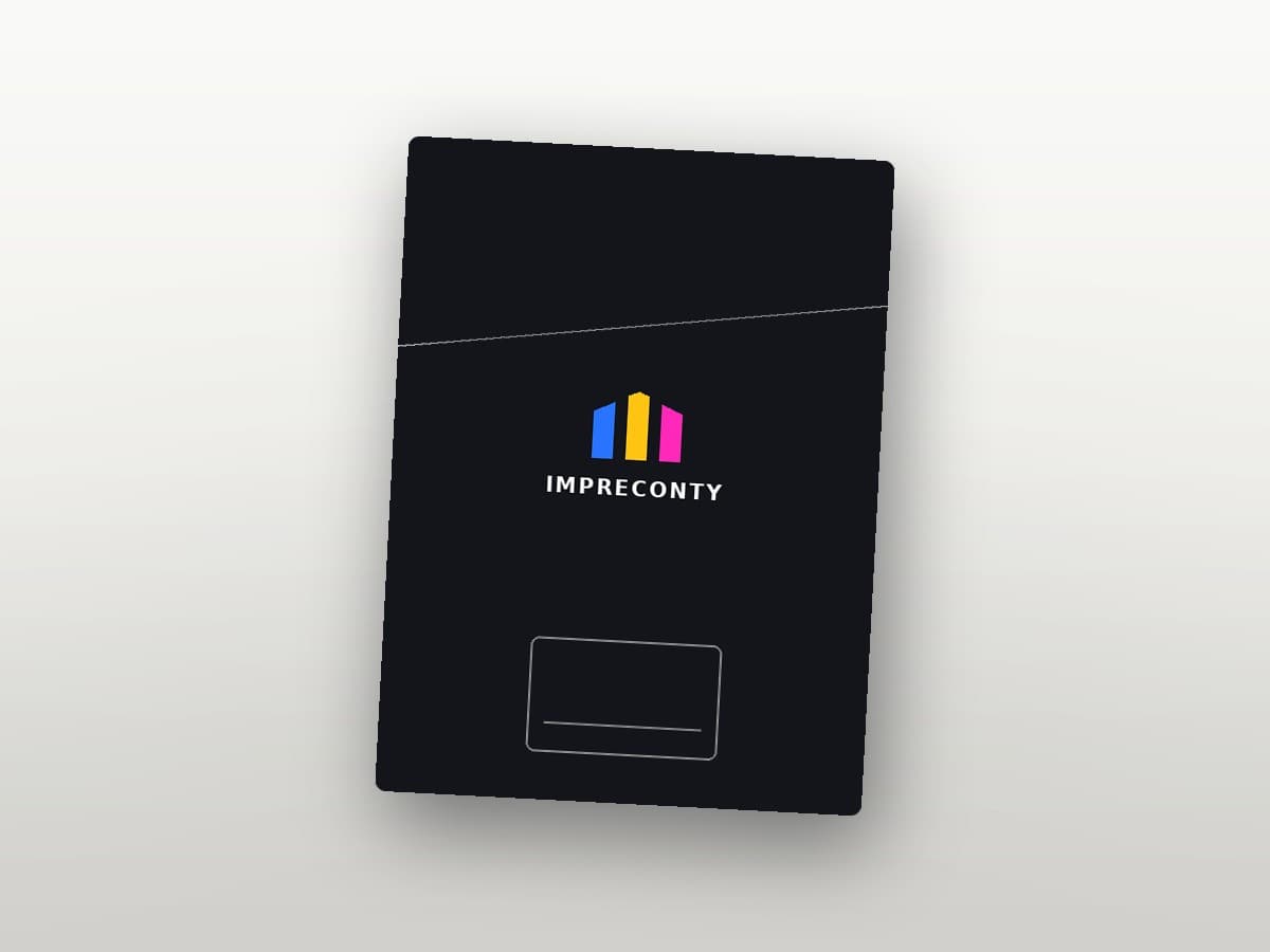 Carpeta de presentación — proyecto de portfolio realizado por Impreconty