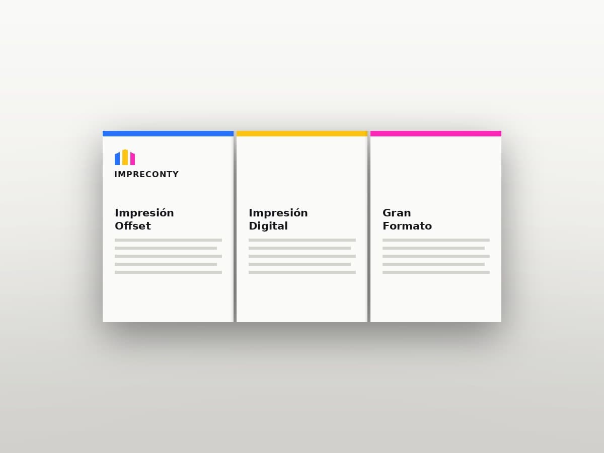 Folleto promocional Impreconty — proyecto de portfolio realizado por Impreconty